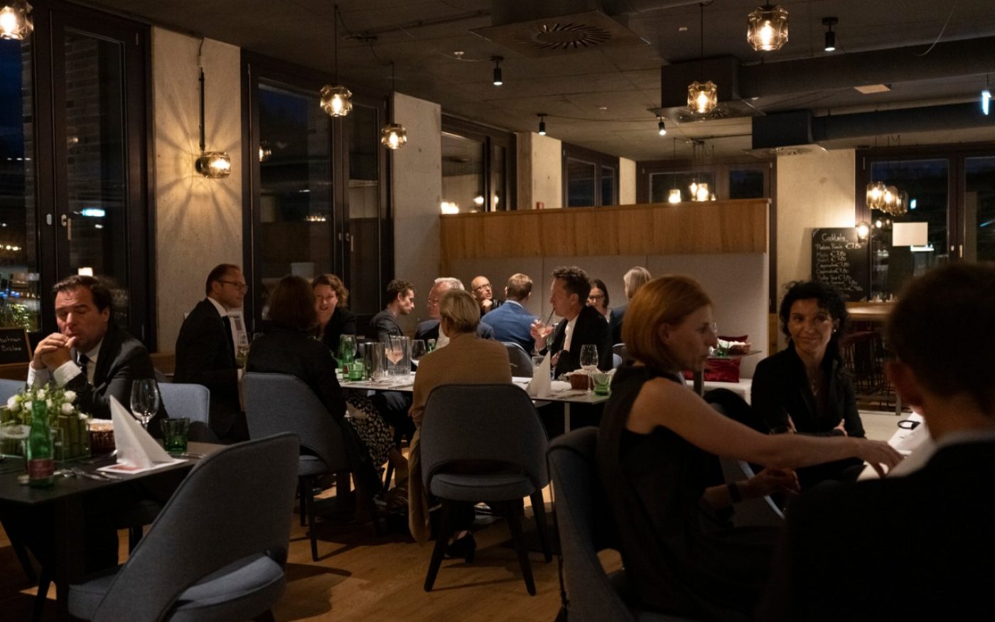 Dinner after the Brick Award Ceremony with invited architects at Mueller Braeu in Vienna