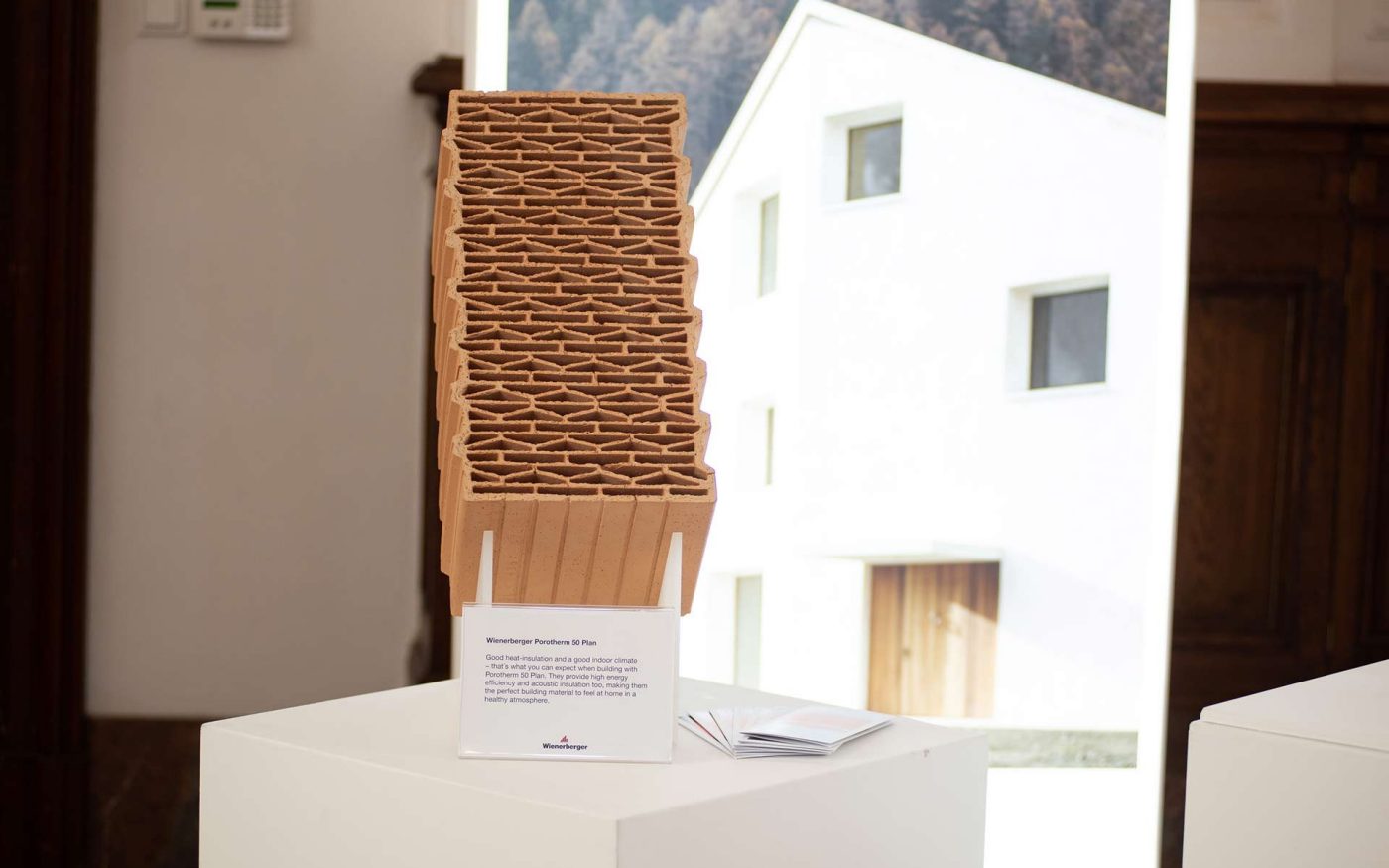 Products presented at the Brick Award 18 Event, Porotherm 50 Plan, Photo: Uwe Strasser