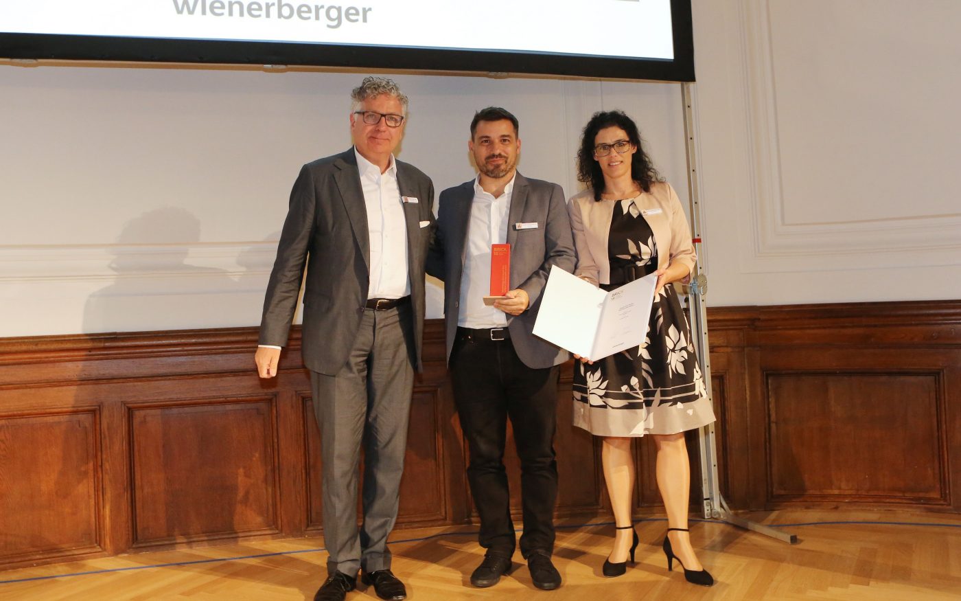 Brick Award Ceremony 2018, Special Prize Winner Sharing Public Spaces on stage, Project San Bernardo Chapel; Nicolas Campodonico; Photo: Eric Deron