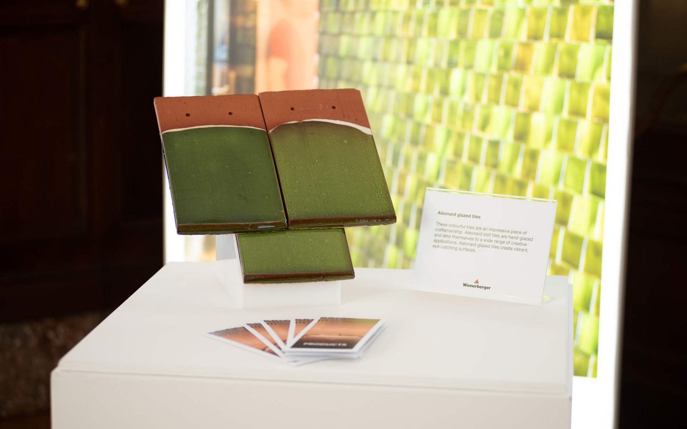 Products presented at the Brick Award 18 Event, Aléonard glazed green, Photo: Uwe Strasser