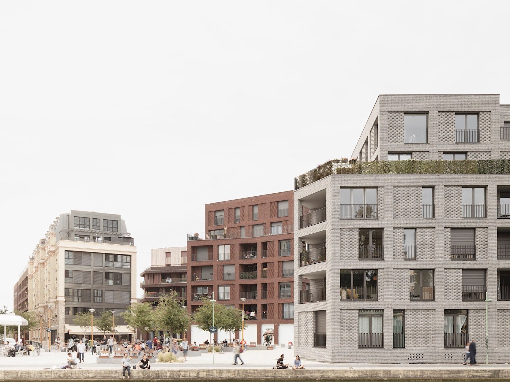 88 housing units Pantin, Brick Award 22 Category "Living together", Architects: Avenier Cornejo Architects, view at both buildings