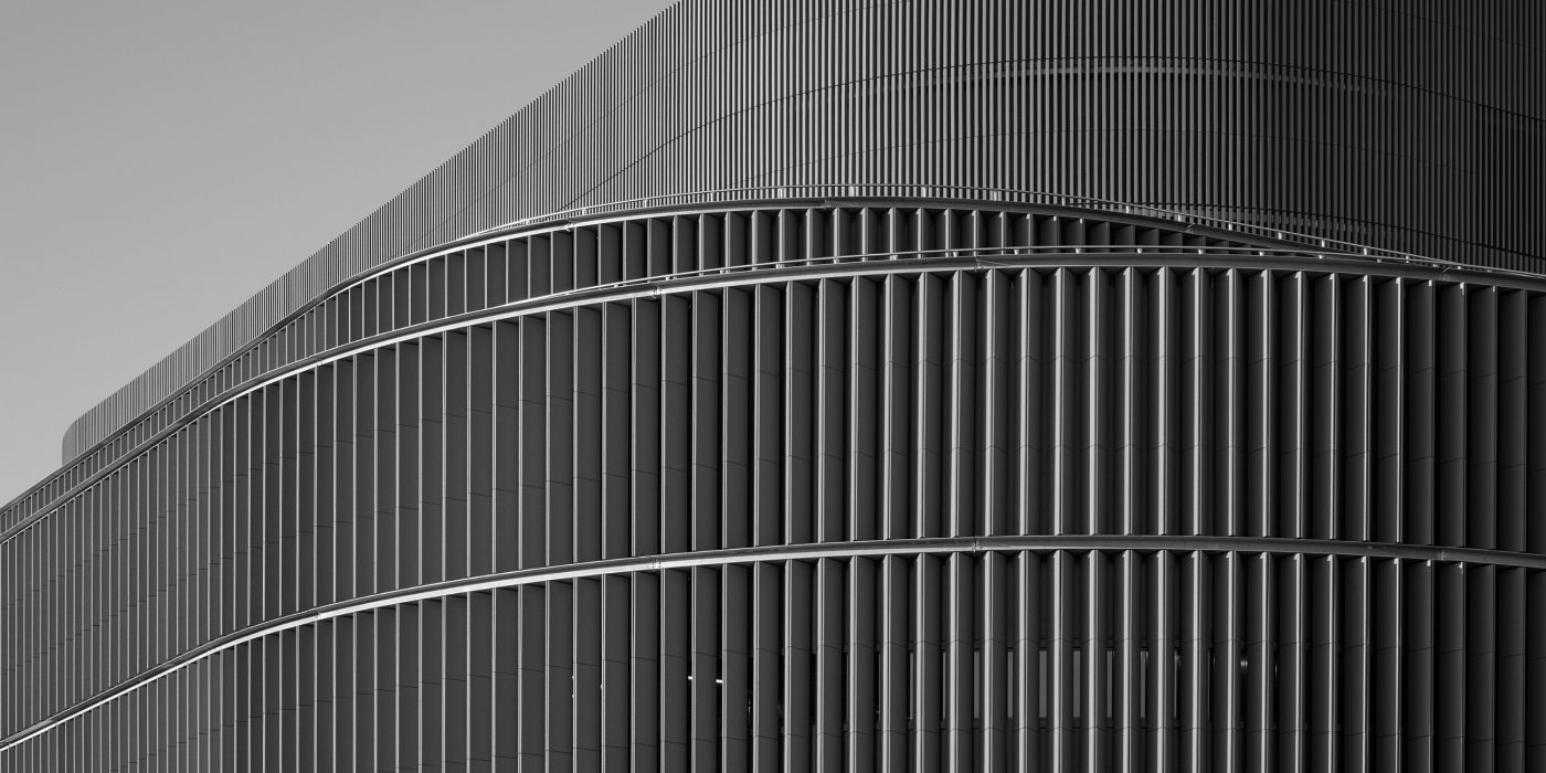 Vartan Bioenergy CHP Plant black and white with ceramic facade panels; Brick Award 2018 Category Winner "Building Outside the Box"; U.D. Urban Design AB/SE & Gottlieb Paludan; Photo: Robin Hayes