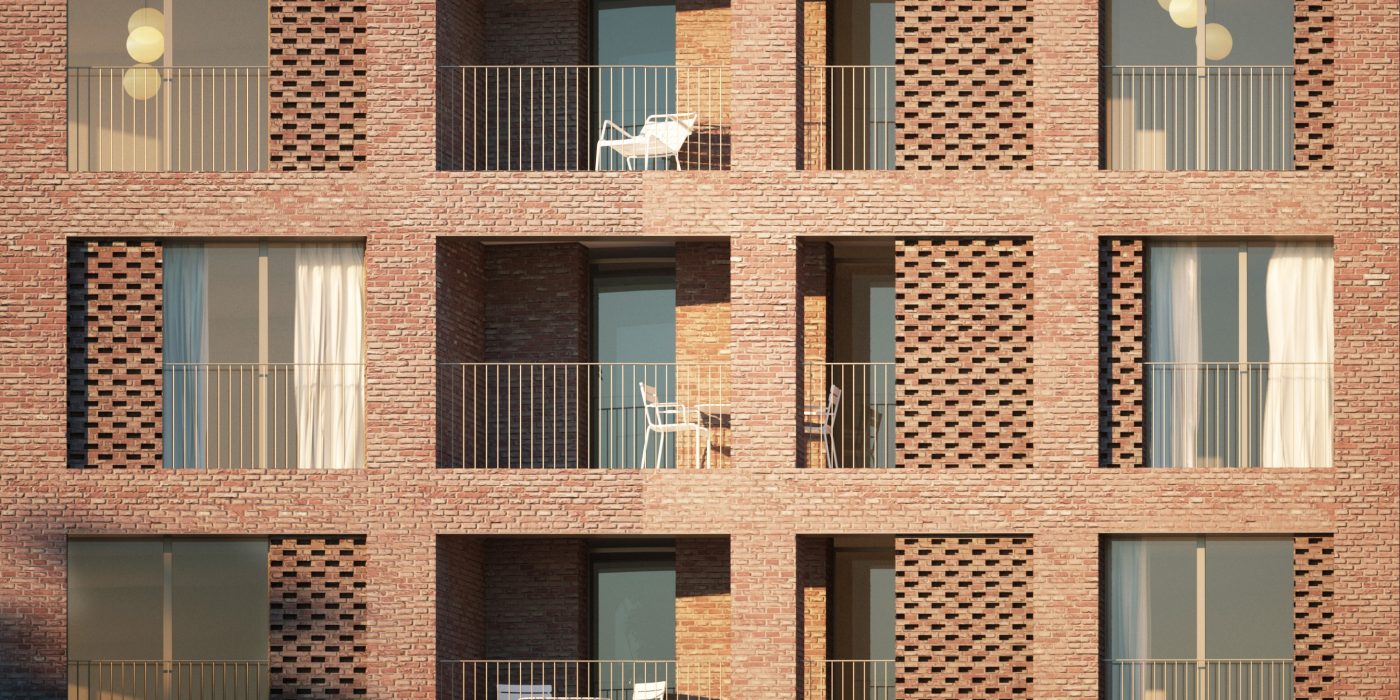 88 housing units Pantin, Brick Award 22 Category "Living together", Architects: Avenier Cornejo Architects, view at facade