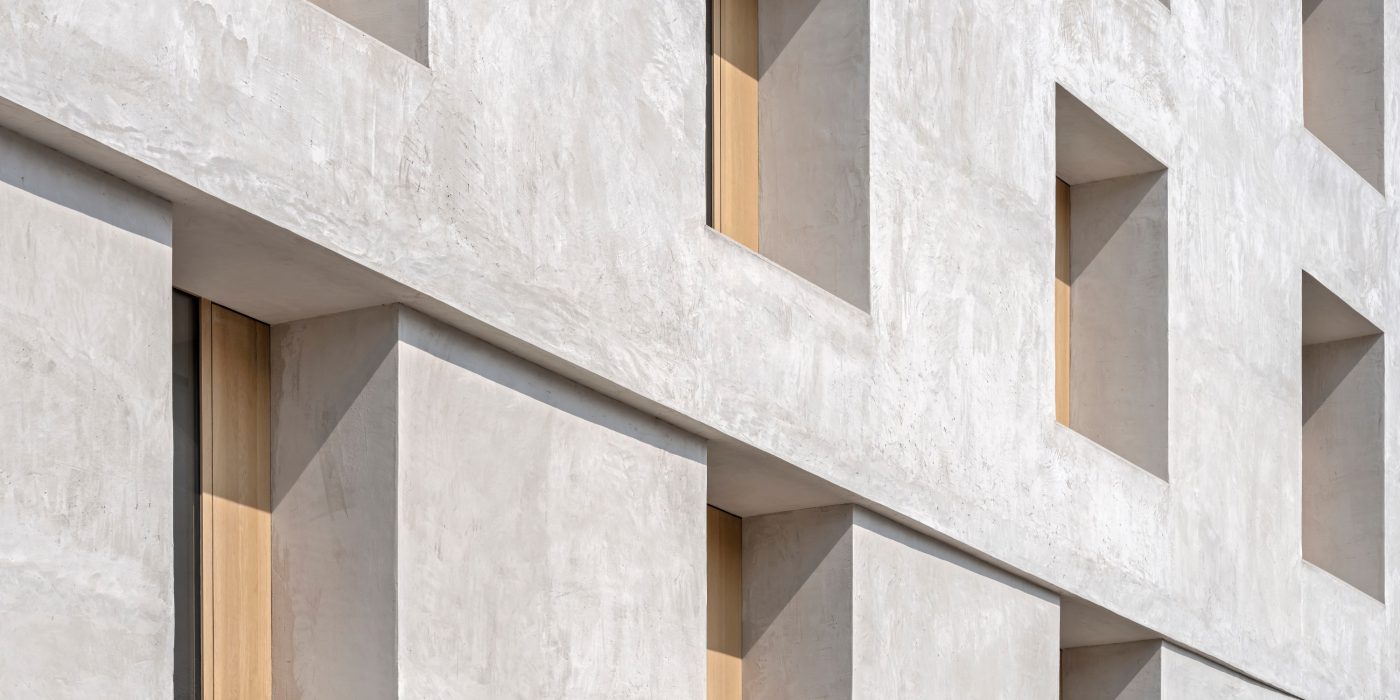 2226 Emmenweid. Brick Award 22 Category "Working together". Baumschlager Eberle Architekten. Close-up at facade